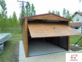WOOD 001 - garáž z plechu v dekore dreva 3 x 5 m-3-SK