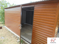 WOOD 009 - garáž z plechu v dekore dreva 3,5 x 5 m-3-SK