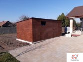 WOOD Z001 - záhradný domček z plechu v dekore dreva 6 x 3 m-1-SK