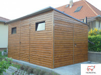 WOOD Z004 - záhradný domček z plechu v dekore dreva 3 x 5 m-1-SK