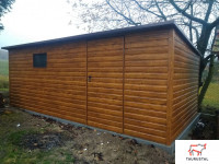 WOOD Z006 - záhradný domček z plechu v dekore dreva 5 x 3 m-SK-2