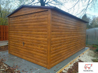 WOOD Z007 - záhradný domček z plechu v dekore dreva 3 x 4 m-1-SK