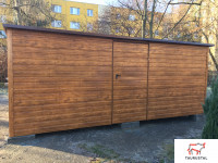 WOOD Z008 - záhradný domček z plechu v dekore dreva 5,5 x 3 m-1-SK